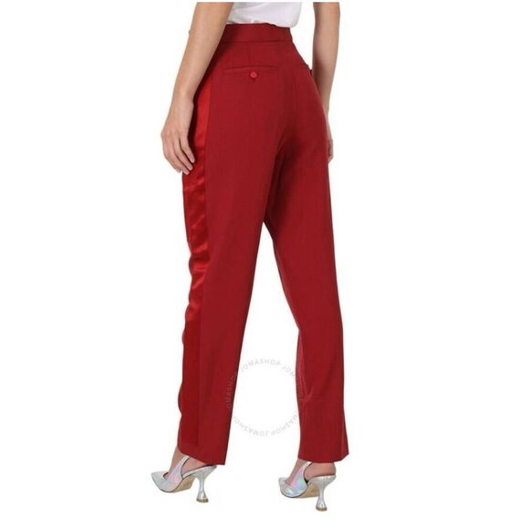 Burberry Women’s 6 Carmine Red Jacinda Ankle Length Pants Trousers Italy $1200 - Picture 4 of 16